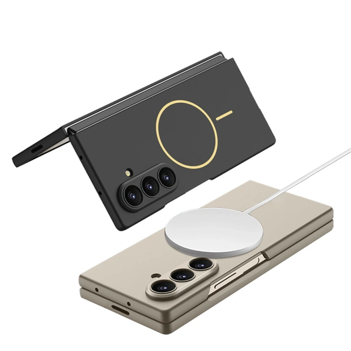 Galaxy Z Fold 7 Kılıf Wireless Şarj Özellikli Redclick Kıpta M-safe Kapak