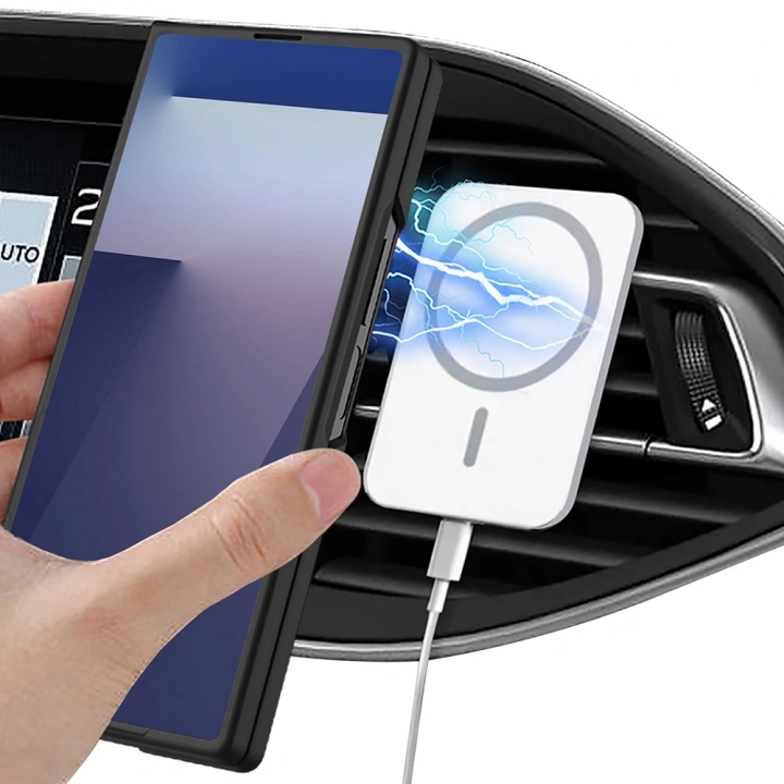 Galaxy Z Fold 7 Kılıf Wireless Şarj Özellikli Redclick Kıpta M-safe Kapak