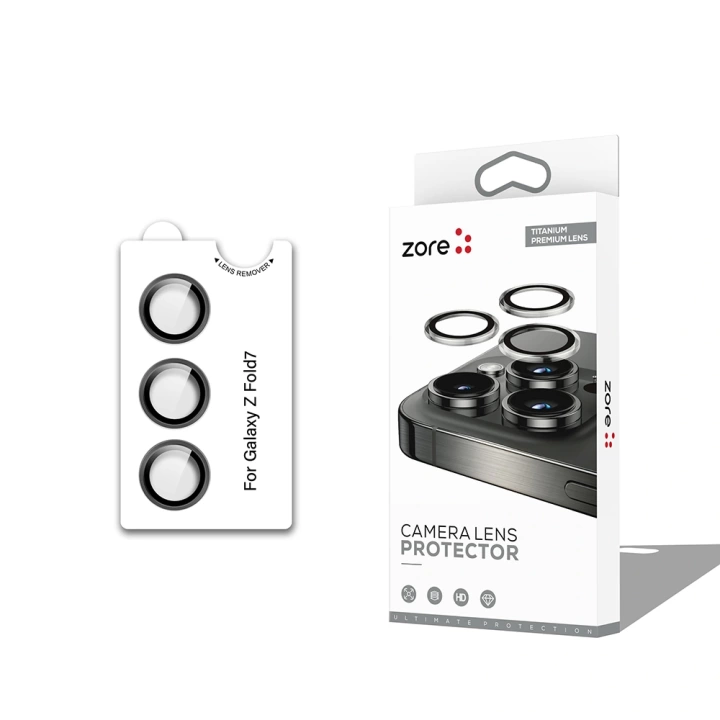 Galaxy Z Fold 7 Redclick CL-12 Premium Safir Parmak İzi Bırakmayan Anti-Reflective Kamera Lens Koruyucu