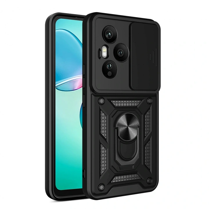 Honor 400 Pro Kılıf Magnetik Standlı Kamera Korumalı Redclick Sürgülü Vega Kapak