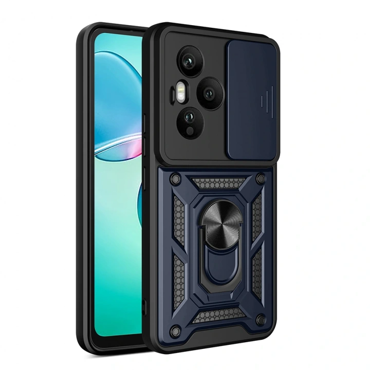 Honor 400 Pro Kılıf Magnetik Standlı Kamera Korumalı Redclick Sürgülü Vega Kapak