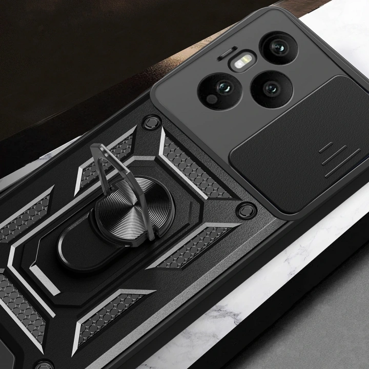 Honor 400 Pro Kılıf Magnetik Standlı Kamera Korumalı Redclick Sürgülü Vega Kapak