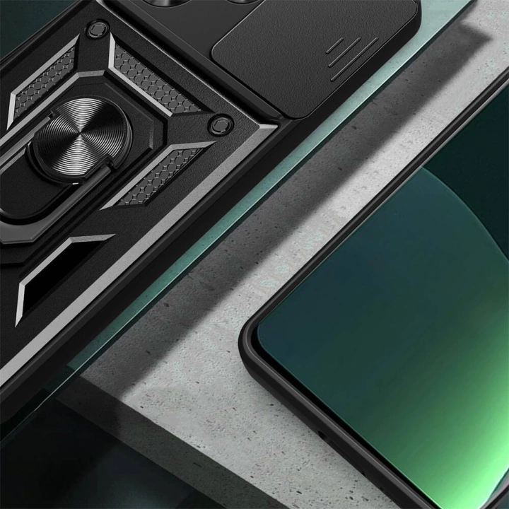 İnfinix Hot 30 Kılıf Magnetik Standlı Kamera Korumalı Redclick Sürgülü Vega Kapak