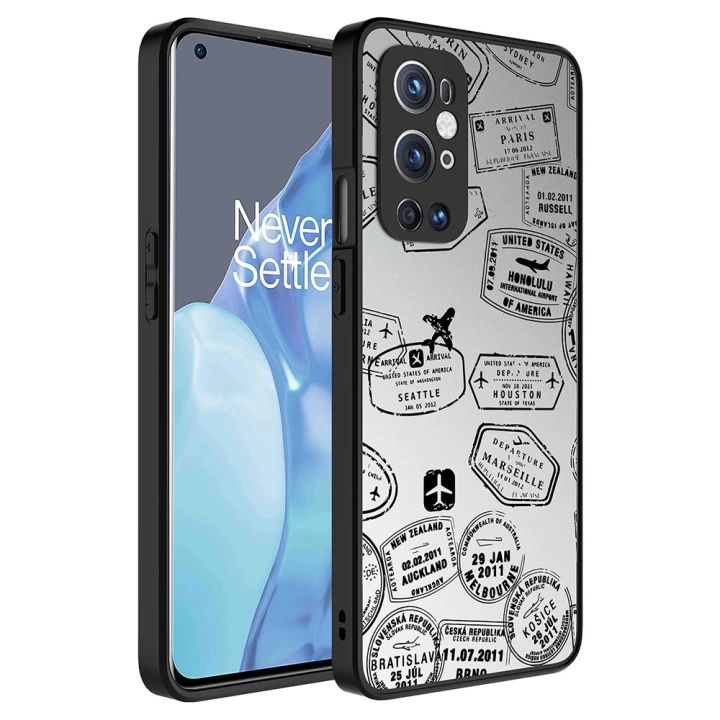 One Plus 9 Pro Kılıf Aynalı Desenli Kamera Korumalı Parlak Redclick Mirror Kapak