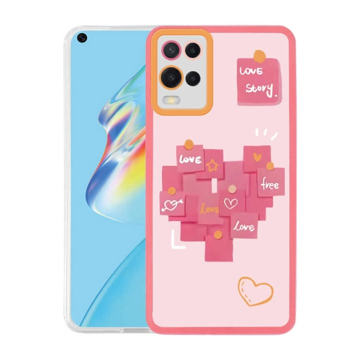 Oppo A54 4g Kılıf Redclick M-fit Desenli Kapak