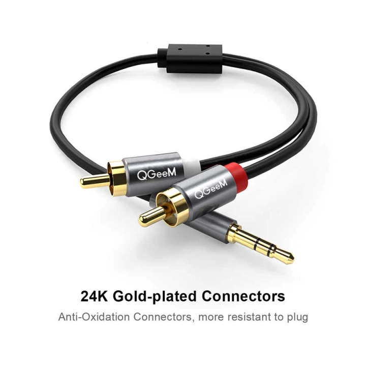 Qgeem Qg-au09 3.5mm To Rca Aux Audio Kablo 1.5m