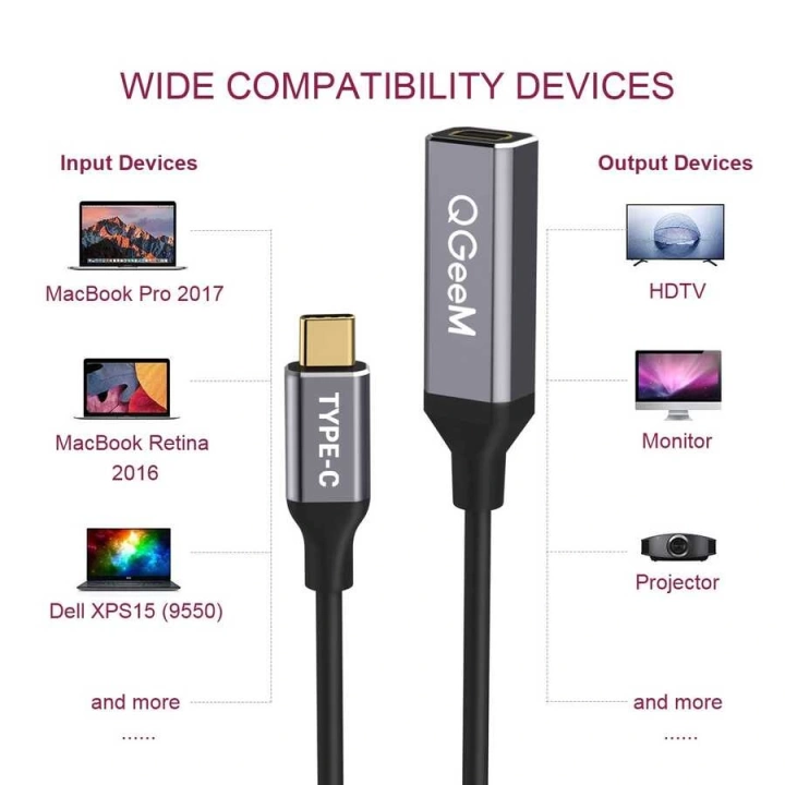 Qgeem Qg-ua08 Type-c To Mini Display Dönüştürücü