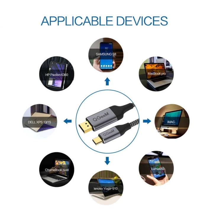 Qgeem Qg-ua13 Type-c To Display Port Kablo