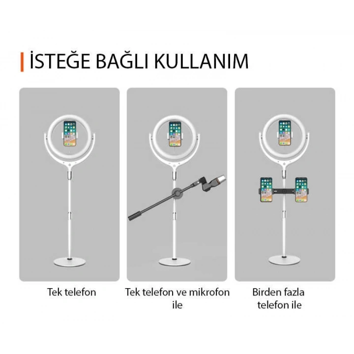 Redclick F-539a Işıklı Telefon Tutucu Ring Light