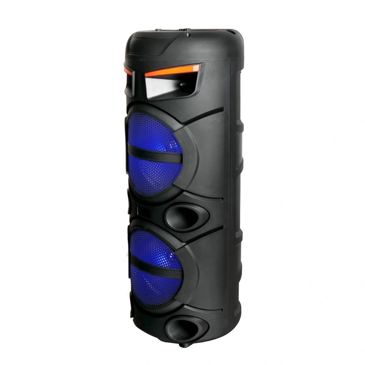 Redclick GD-2809 Dijital LED Göstergeli FM Radyolu Mikrofonlu RGB TWS Çift 8 inç Stereo Bass Kablosuz Karaoke Hoparlör