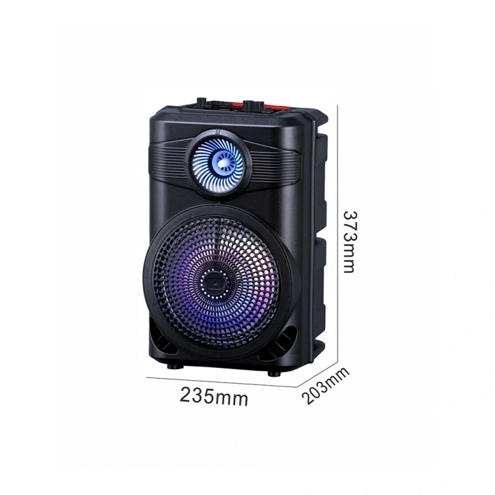 Redclick GD-904 Dijital LED Göstergeli FM Radyolu Mikrofonlu RGB TWS 8 inç Stereo Bass Kablosuz Karaoke Hoparlör