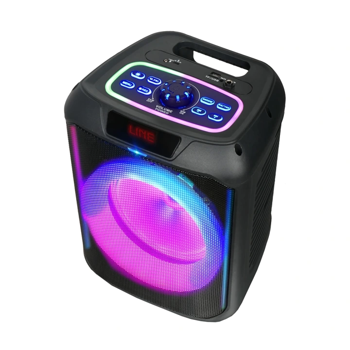 Redclick GD-907 Dijital LED Göstergeli FM Radyolu Mikrofonlu RGB TWS 8 inç Stereo Bass Kablosuz Karaoke Hoparlör