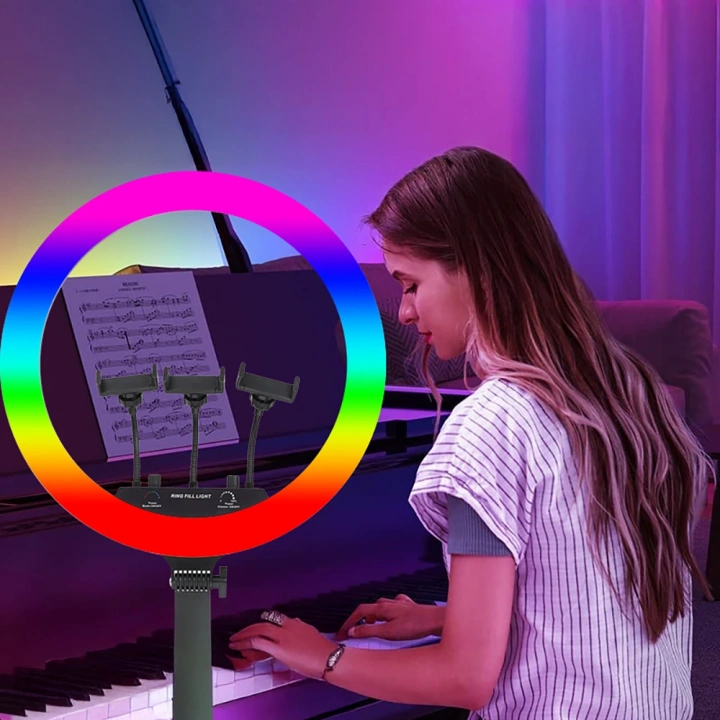 Redclick MJ-56 Uzaktan Kumandalı 21 inç Işıklı Telefon Tutucu Ring Light