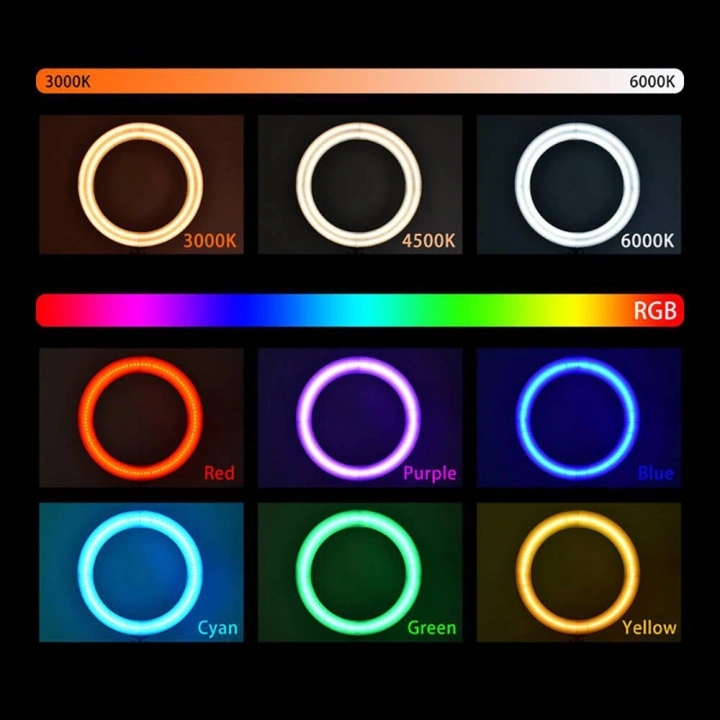 Redclick MJ38 RGB 25W Ring Light Canlı Yayın 38cm USBli ve Telefon Stand