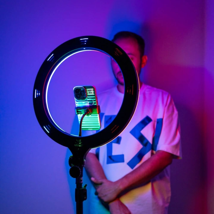 Redclick MJ38 RGB 25W Ring Light Canlı Yayın 38cm USBli ve Telefon Stand