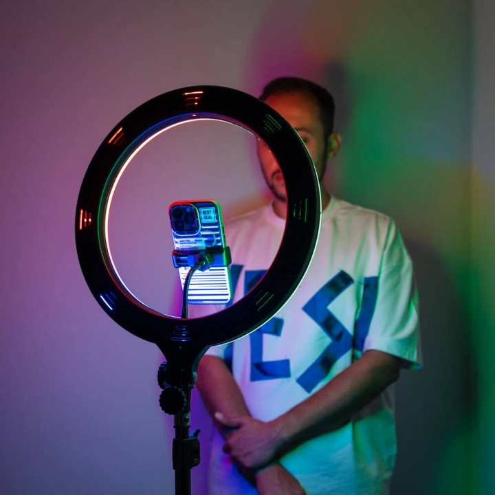 Redclick MJ38 RGB 25W Ring Light Canlı Yayın 38cm USBli ve Telefon Stand