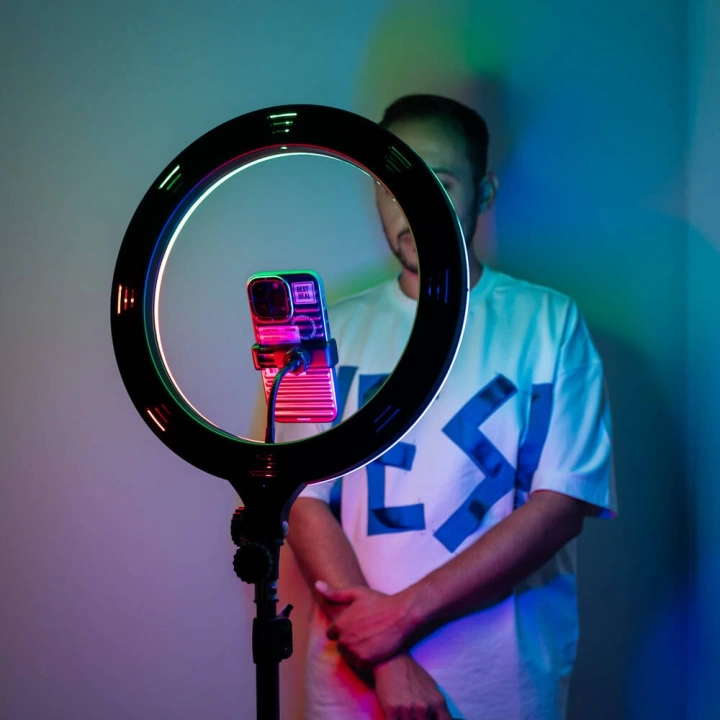 Redclick MJ38 RGB 25W Ring Light Canlı Yayın 38cm USBli ve Telefon Stand
