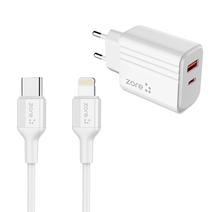 Redclick Play PL3 Type-C to Lightning 2in1 PD Qualcomm 3.0 Hızlı Şarj Aleti 20W