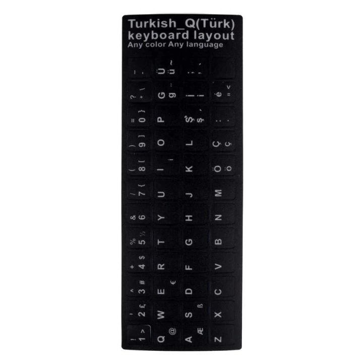 Redclick Türkçe Karakter Klavye Tuş Koruyucu Sticker