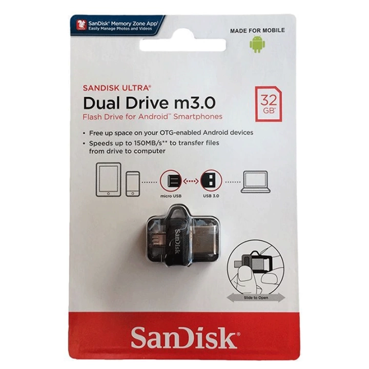 Sandisk Dual Drive 32 Gb M3.0 Micro Otg Flash Disk