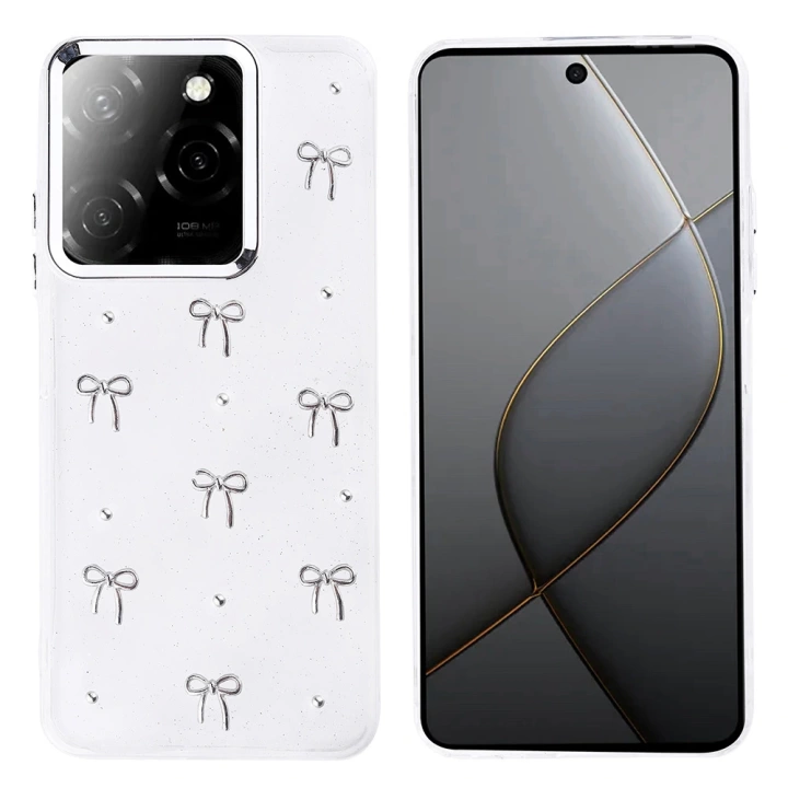 Tecno Spark 20 Pro 5G Kılıf Airbag Tasarımlı Simli Şeffaf Redclick Kutup Kapak