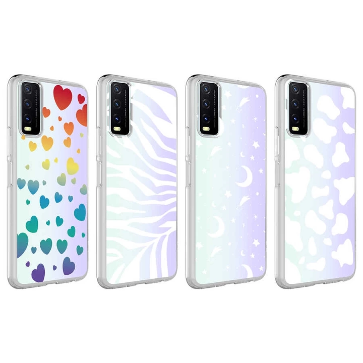 Vivo Y20s Kılıf Redclick M-blue Desenli Kapak