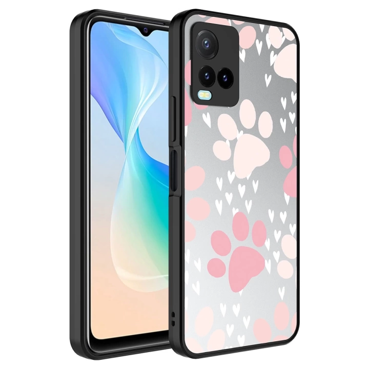 Vivo Y33S Kılıf Aynalı Desenli Kamera Korumalı Parlak Redclick Mirror Kapak