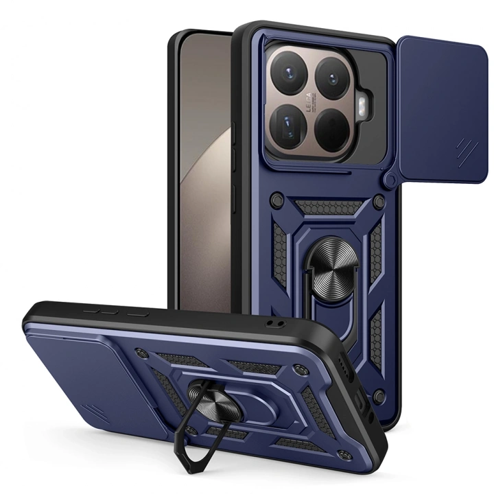 Xiaomi 15T Pro Kılıf Magnetik Standlı Kamera Korumalı Redclick Sürgülü Vega Kapak