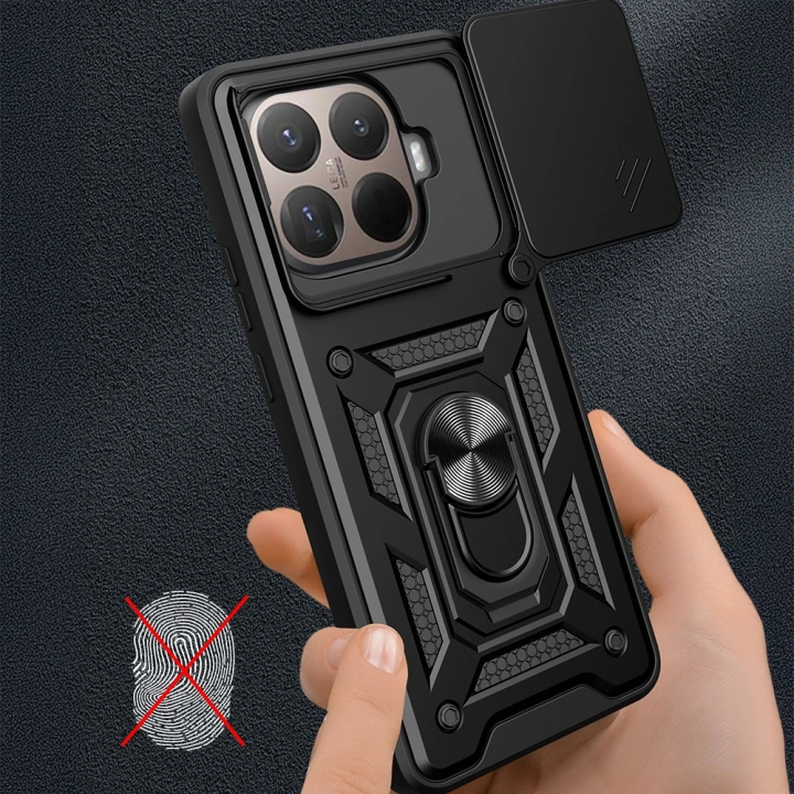 Xiaomi 15T Pro Kılıf Magnetik Standlı Kamera Korumalı Redclick Sürgülü Vega Kapak