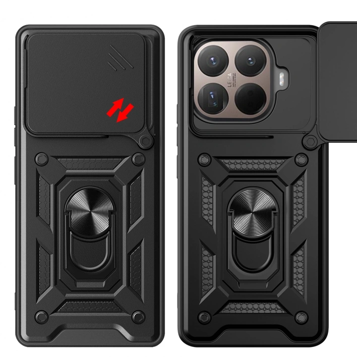 Xiaomi 15T Pro Kılıf Magnetik Standlı Kamera Korumalı Redclick Sürgülü Vega Kapak