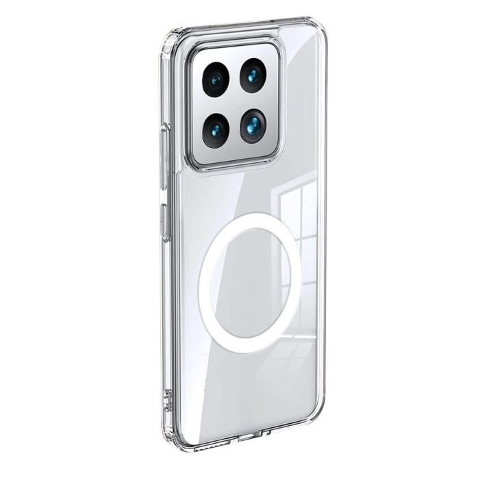 Xiaomi Mi 14 Kılıf Sert PC Arka Yüzey Wireless Şarj Özellikli Redclick Flet Magsafe Kapak