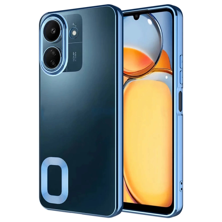 Xiaomi Poco C65 Kılıf Kamera Korumalı Logo Gösteren Redclick Omega Kapak