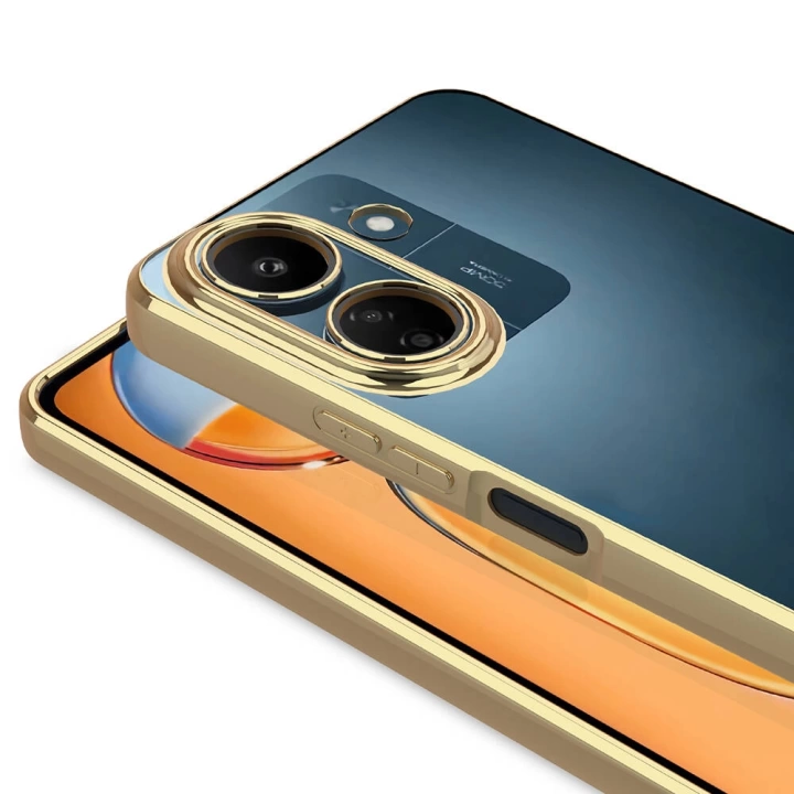 Xiaomi Poco C65 Kılıf Kamera Korumalı Logo Gösteren Redclick Omega Kapak