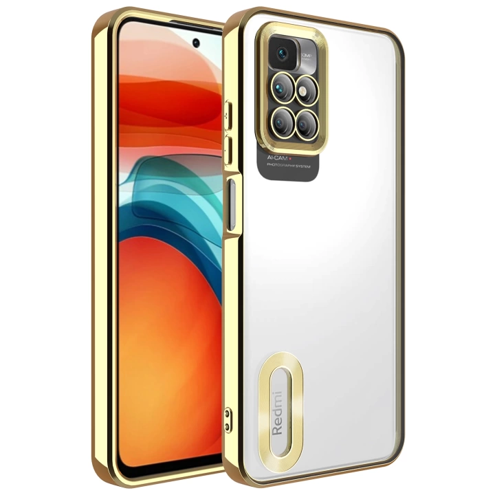 Xiaomi Redmi 10 Kılıf Kamera Korumalı Logo Gösteren Redclick Omega Kapak