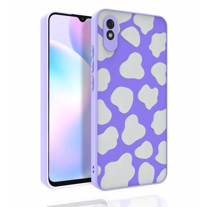 Xiaomi Redmi 9a Kılıf Desenli Kamera Korumalı Parlak Redclick Nora Kapak