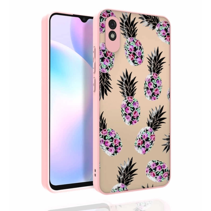 Xiaomi Redmi 9a Kılıf Desenli Kamera Korumalı Parlak Redclick Nora Kapak