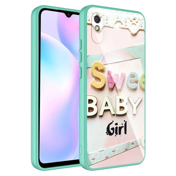 Xiaomi Redmi 9a Kılıf Kamera Korumalı Desenli Sert Silikon Redclick Epoksi Kapak