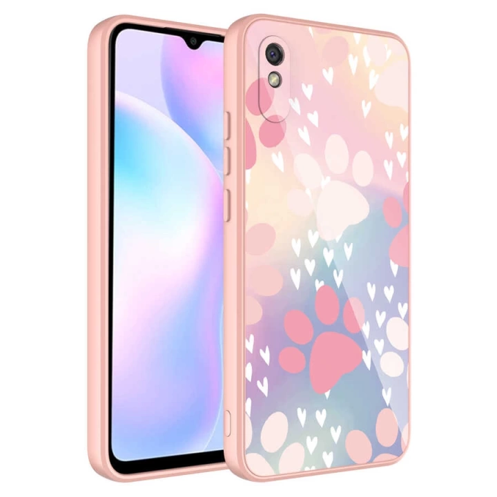 Xiaomi Redmi 9a Kılıf Kamera Korumalı Desenli Sert Silikon Redclick Epoksi Kapak