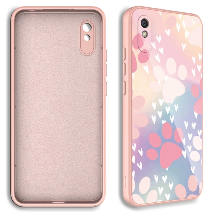 Xiaomi Redmi 9a Kılıf Kamera Korumalı Desenli Sert Silikon Redclick Epoksi Kapak