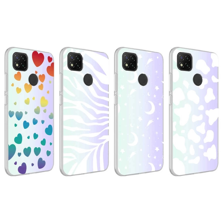Xiaomi Redmi 9c Kılıf Redclick M-blue Desenli Kapak