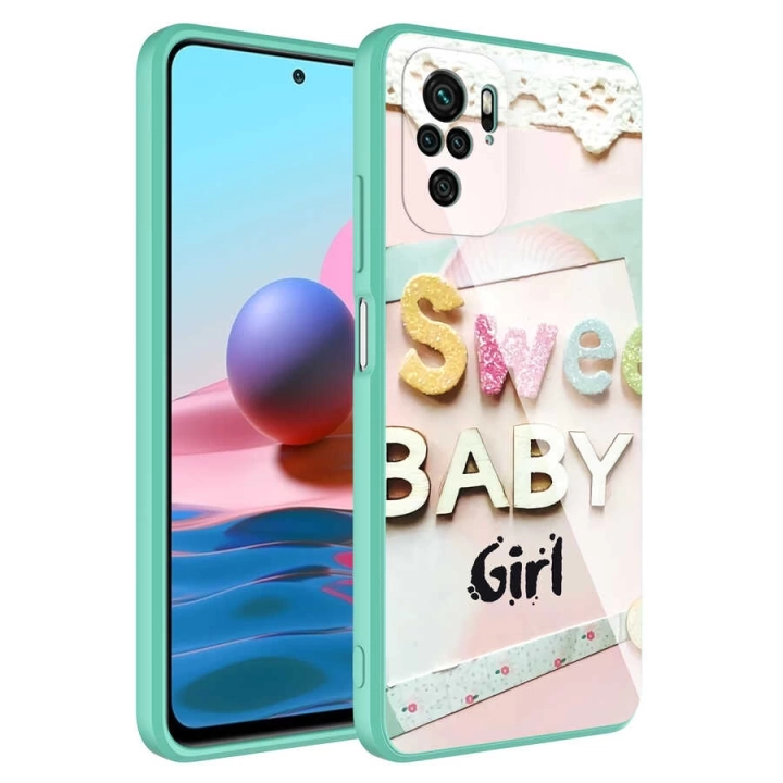 Xiaomi Redmi Note 10 Kılıf Kamera Korumalı Desenli Sert Silikon Redclick Epoksi Kapak