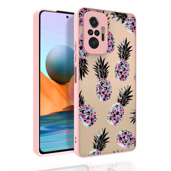 Xiaomi Redmi Note 10 Pro Kılıf Desenli Kamera Korumalı Parlak Redclick Nora Kapak