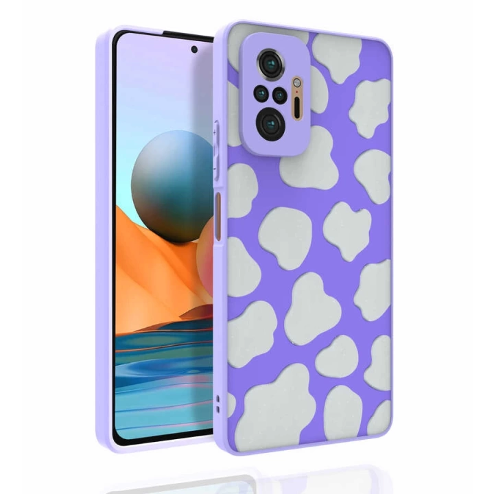 Xiaomi Redmi Note 10 Pro Kılıf Desenli Kamera Korumalı Parlak Redclick Nora Kapak