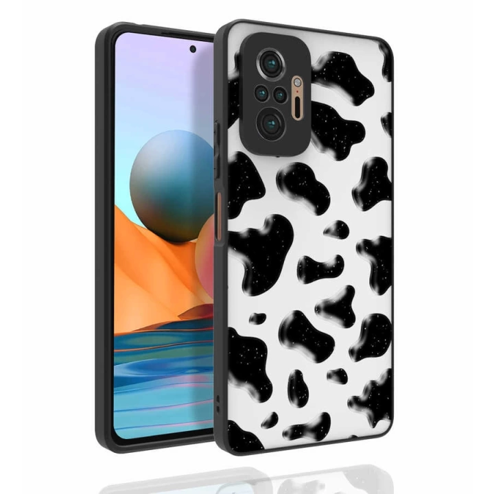 Xiaomi Redmi Note 10 Pro Kılıf Desenli Kamera Korumalı Parlak Redclick Nora Kapak