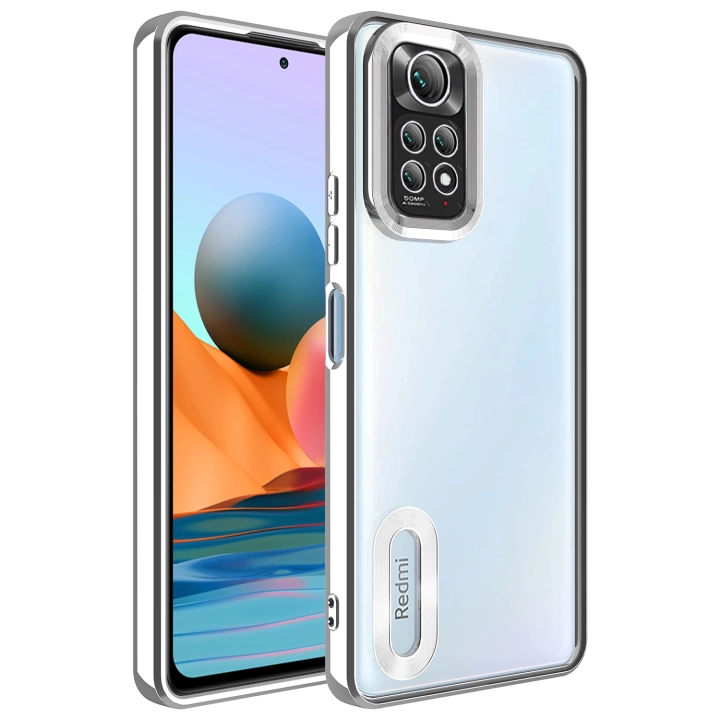 Xiaomi Redmi Note 11 Global Kılıf Kamera Korumalı Logo Gösteren Redclick Omega Kapak