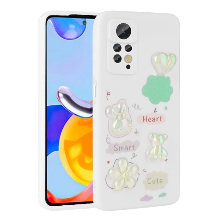 Xiaomi Redmi Note 12 Pro 4G Kılıf Kabartma Figürlü Parlak Redclick Toys Silikon Kapak