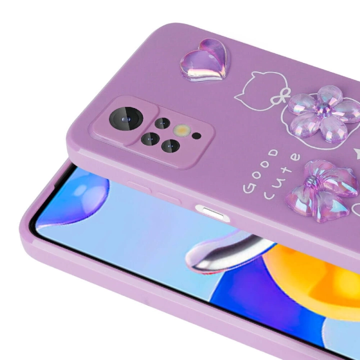 Xiaomi Redmi Note 12 Pro 4G Kılıf Kabartma Figürlü Parlak Redclick Toys Silikon Kapak