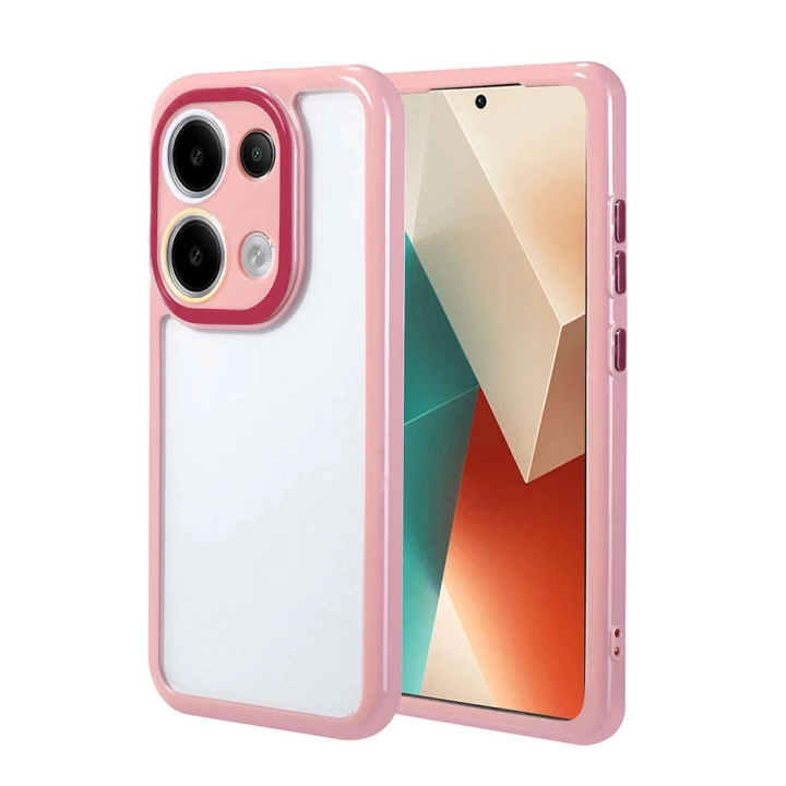 Xiaomi Redmi Note 13 4G Kılıf Kamera Korumalı Renkli Kenar ve Çerçeve Tasarımlı Redclick Vitamin Kapak