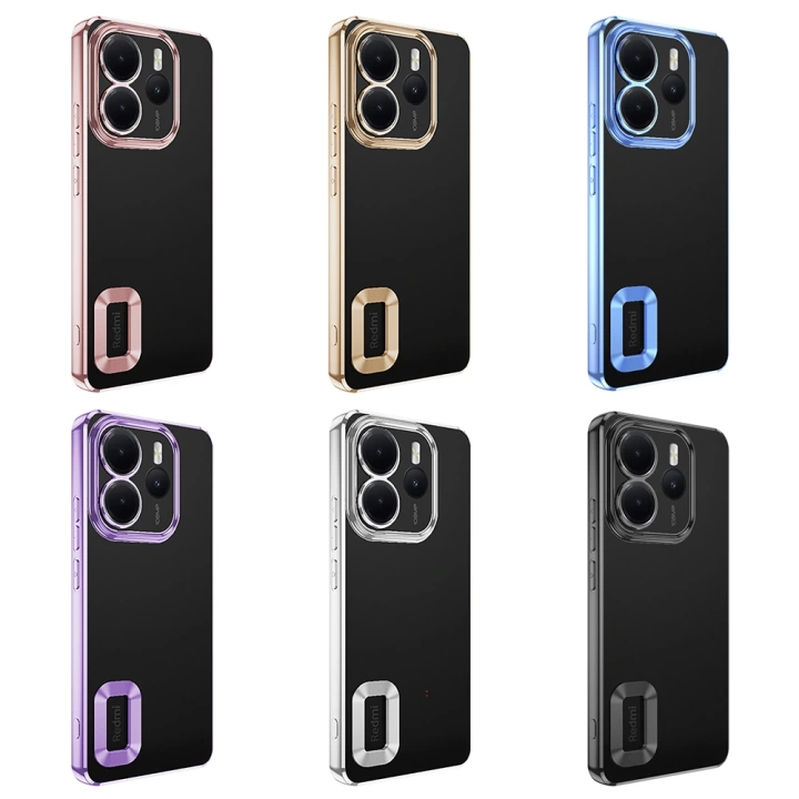 Xiaomi Redmi Note 14 4G Kılıf Kamera Korumalı Logo Gösteren Redclick Omega Kapak
