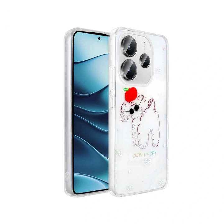 Xiaomi Redmi Note 14 4G Kılıf Şeffaf Figürlü Redclick Folk Sert Kapak